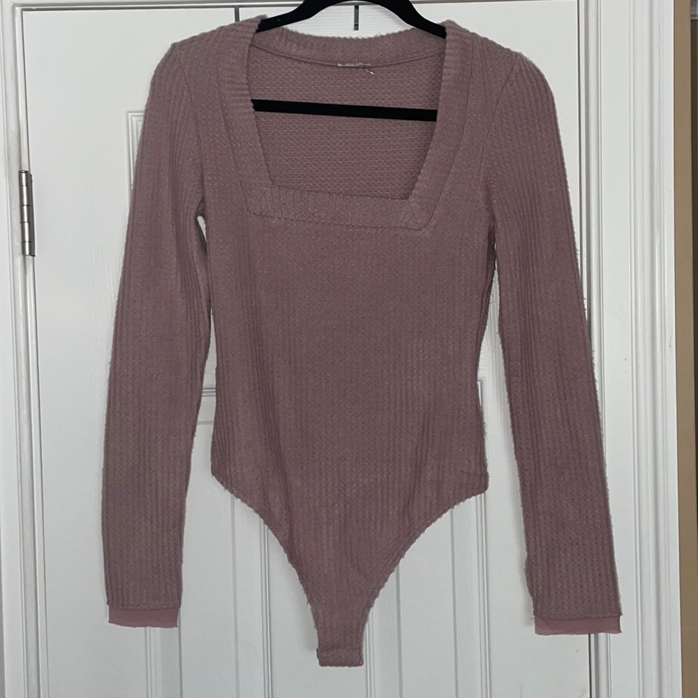 Free People Long Sleeve Knit Bodysuit